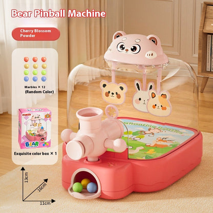Cute Bear Pinball Machine Press Launch Children's Educational Toys