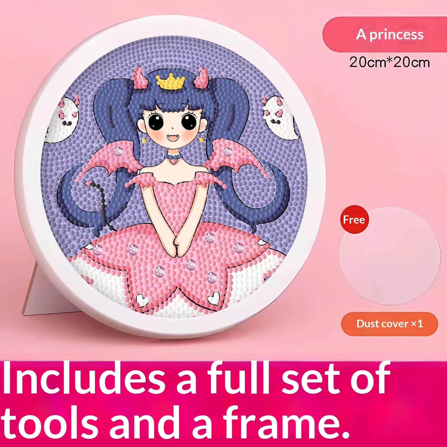 Kids DIY Princess Diamond Art Frame Set
