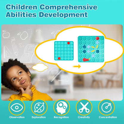 Kids Logical Road Builder Puzzle Montessori STEM Learning Toy for Ages 3–8