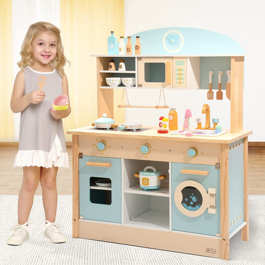 ROBOTIME DIY Pretend Play Kitchen Set – Cooking Toy Gift for Boys & Girls