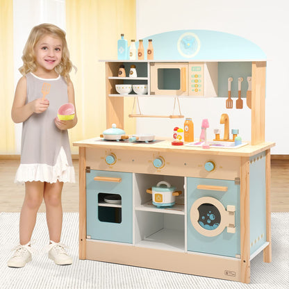 ROBOTIME DIY Pretend Play Kitchen Set – Cooking Toy Gift for Boys & Girls