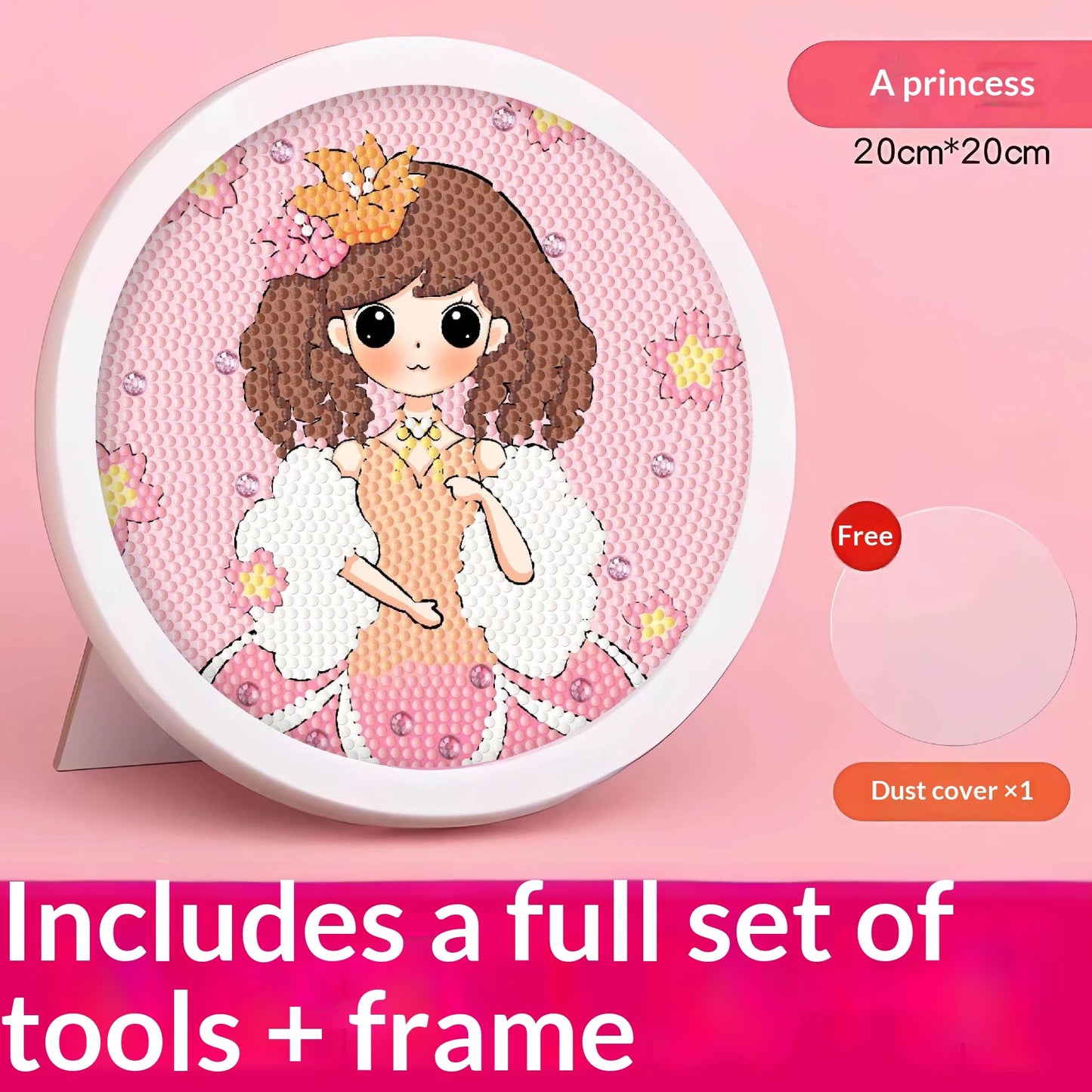 Kids DIY Princess Diamond Art Frame Set