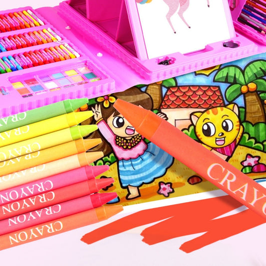 208 PCS Art Painting Set with Watercolor Pens and Drawing Board