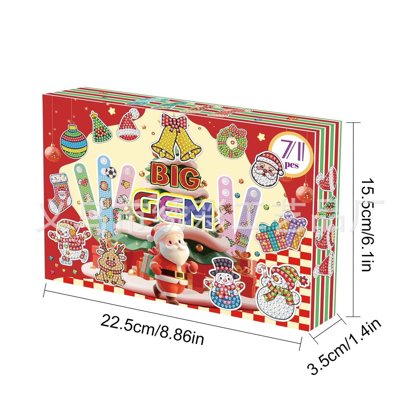 71-Piece Christmas Crystal Diamond Sticker Craft Set