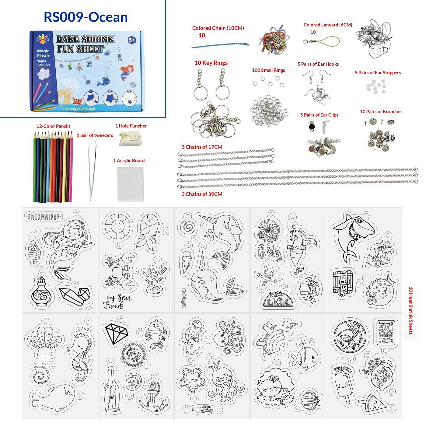Children’s Shrink Film Art Craft Set